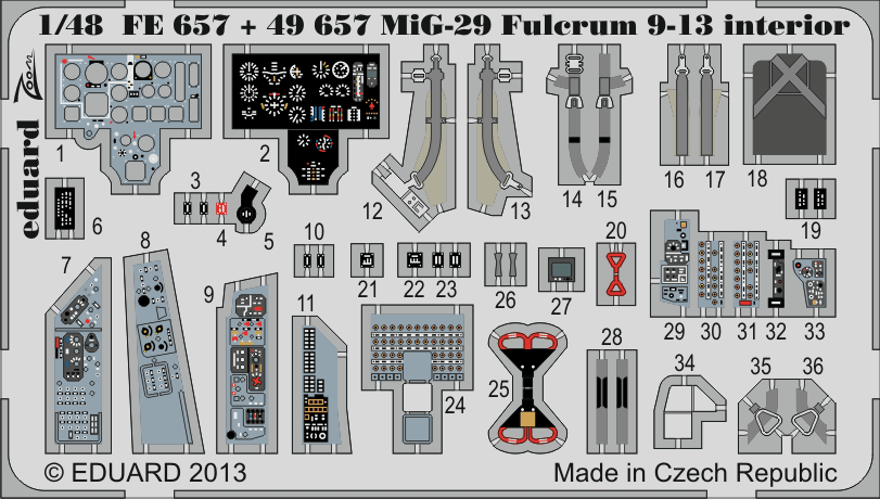 EDFE657 MiG-29 Fulcrum 9-13 interior S.A.