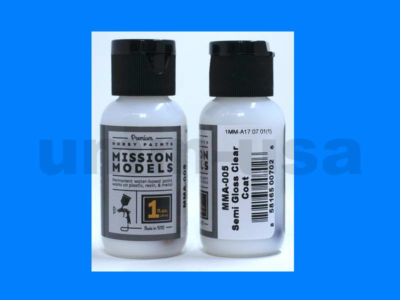 Umm Usa Mma005 Semi Gloss Clear Coat 1oz Acrylic Paint